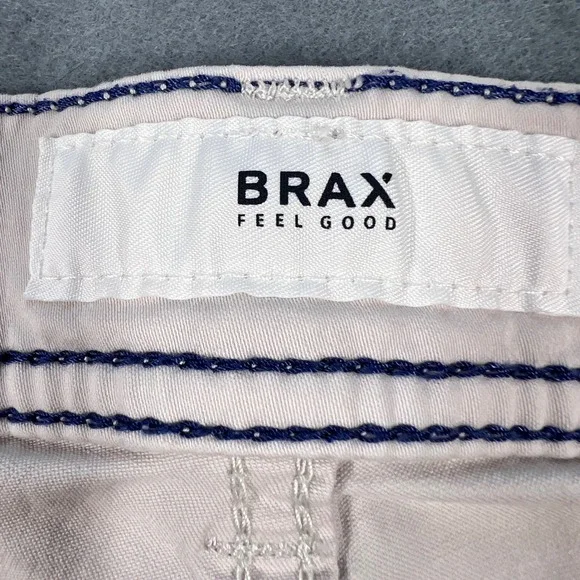 Brax Cream Cooper Fancy Pants Mens 34x34 Regular Fit Five Pocket Chino Trousers - Picture 4 of 11